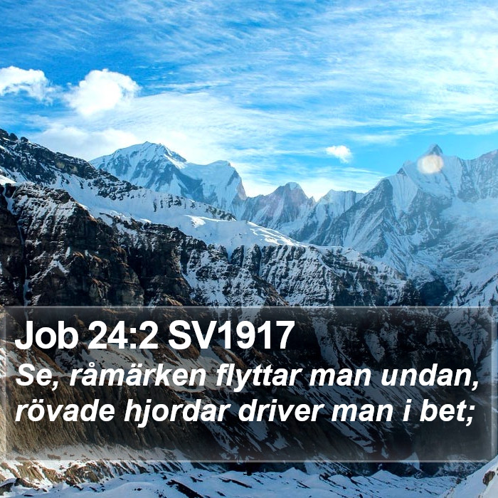 Job 24:2 SV1917 Bible Study