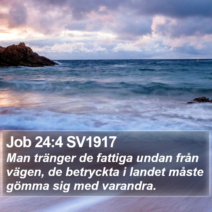 Job 24:4 SV1917 Bible Study