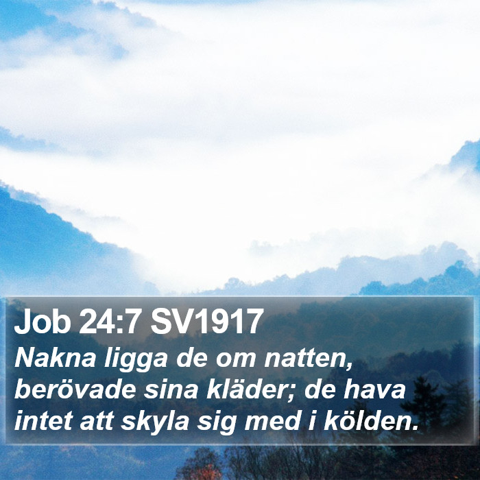 Job 24:7 SV1917 Bible Study