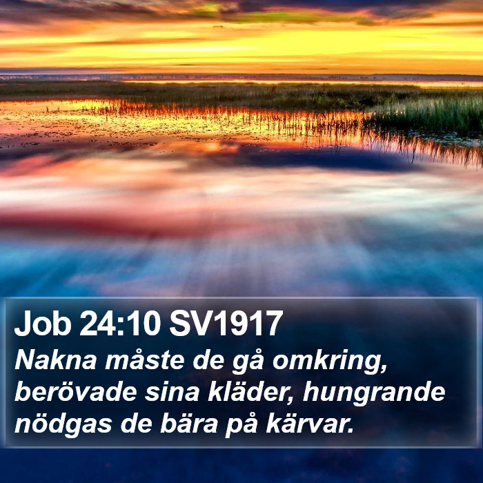 Job 24:10 SV1917 Bible Study