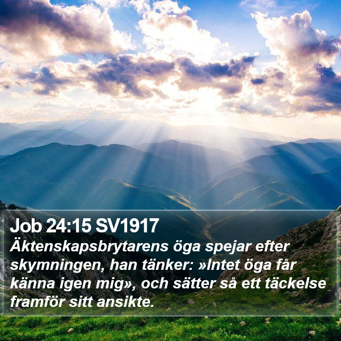 Job 24:15 SV1917 Bible Study