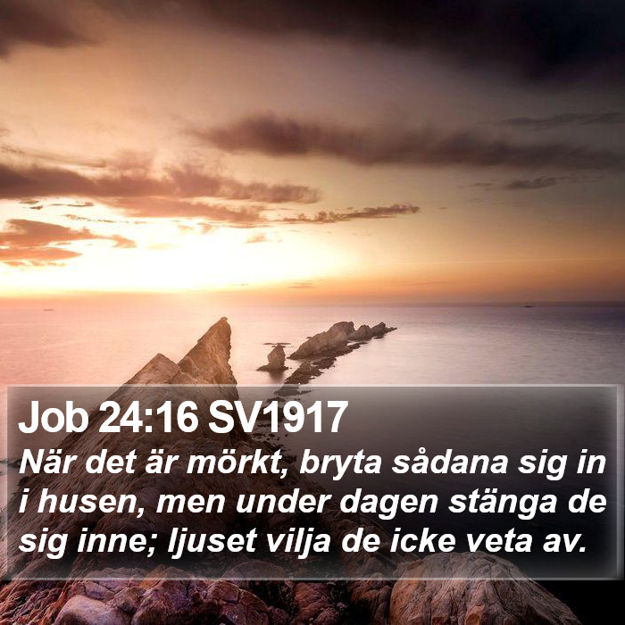 Job 24:16 SV1917 Bible Study