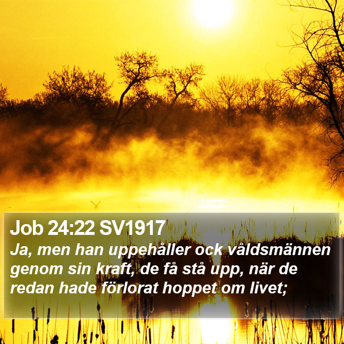 Job 24:22 SV1917 Bible Study