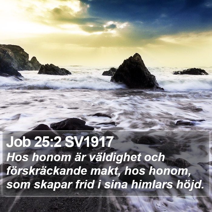 Job 25:2 SV1917 Bible Study