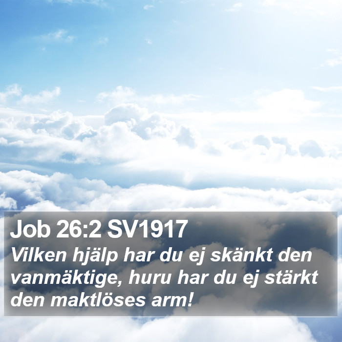 Job 26:2 SV1917 Bible Study