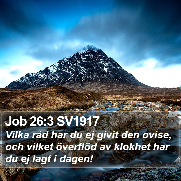 Job 26:3 SV1917 Bible Study