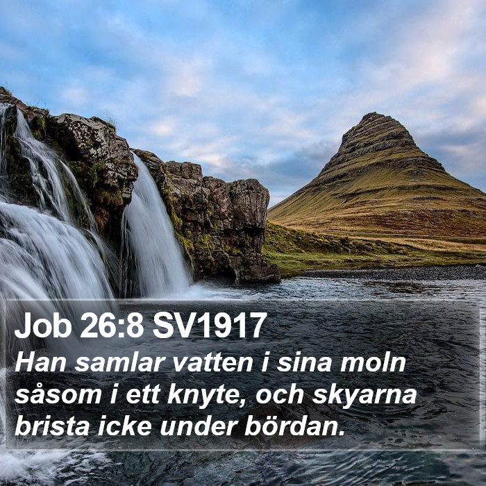 Job 26:8 SV1917 Bible Study