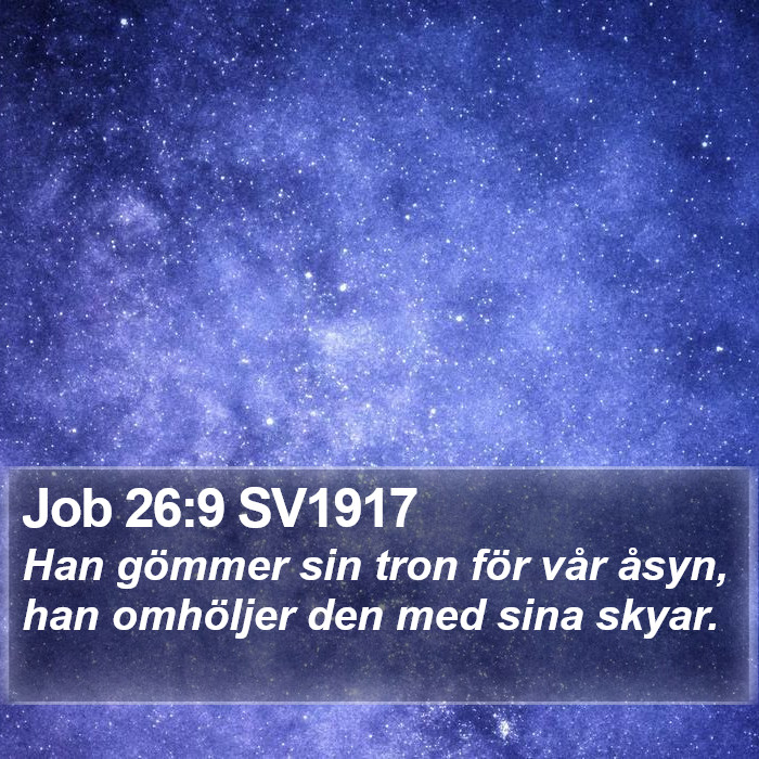 Job 26:9 SV1917 Bible Study