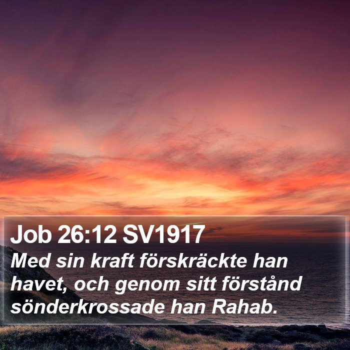 Job 26:12 SV1917 Bible Study