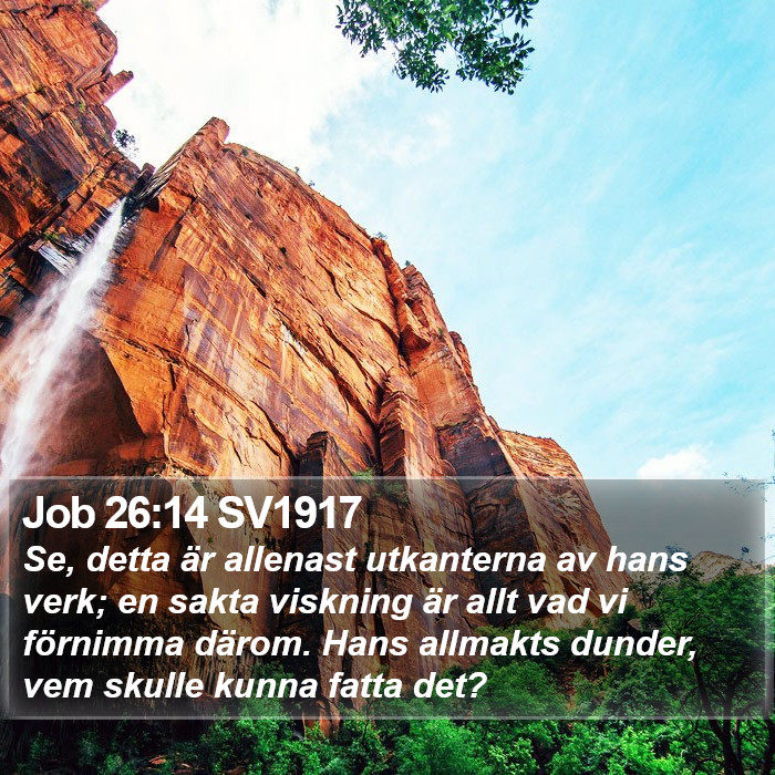 Job 26:14 SV1917 Bible Study