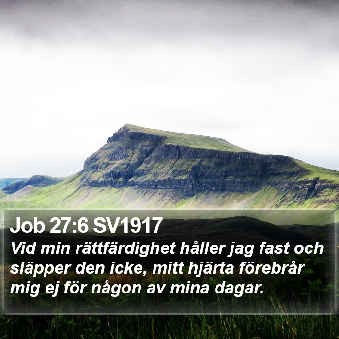 Job 27:6 SV1917 Bible Study