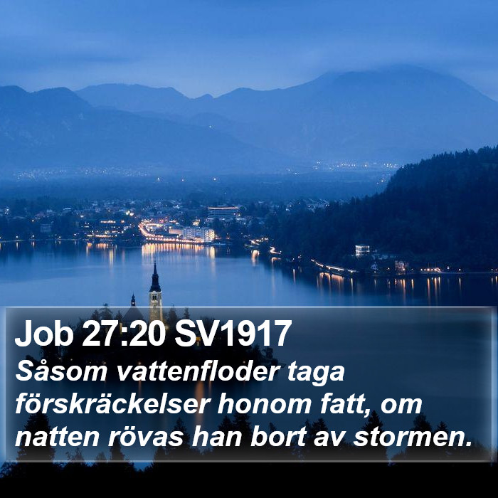 Job 27:20 SV1917 Bible Study