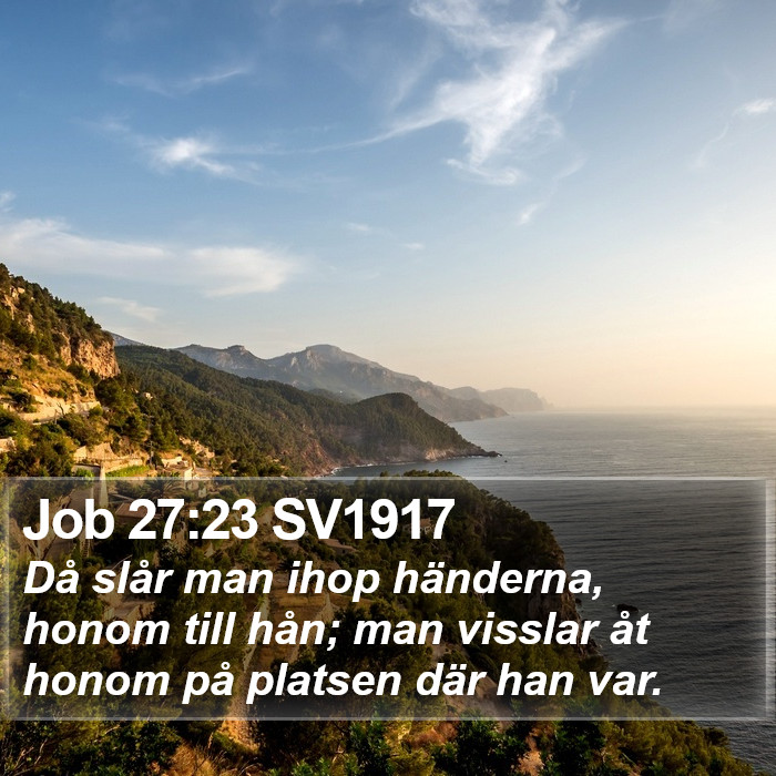 Job 27:23 SV1917 Bible Study