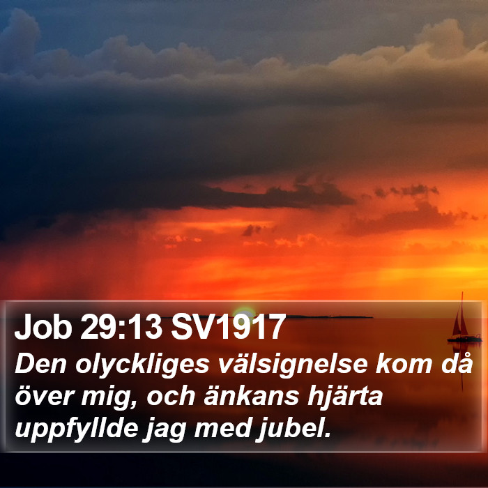 Job 29:13 SV1917 Bible Study