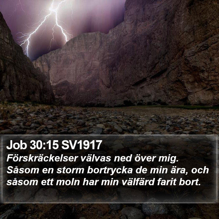 Job 30:15 SV1917 Bible Study