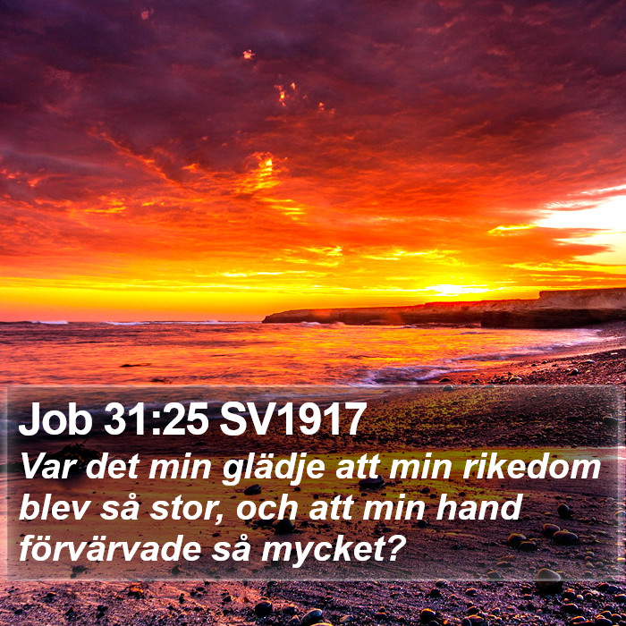 Job 31:25 SV1917 Bible Study