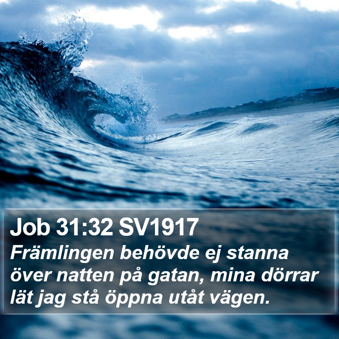 Job 31:32 SV1917 Bible Study