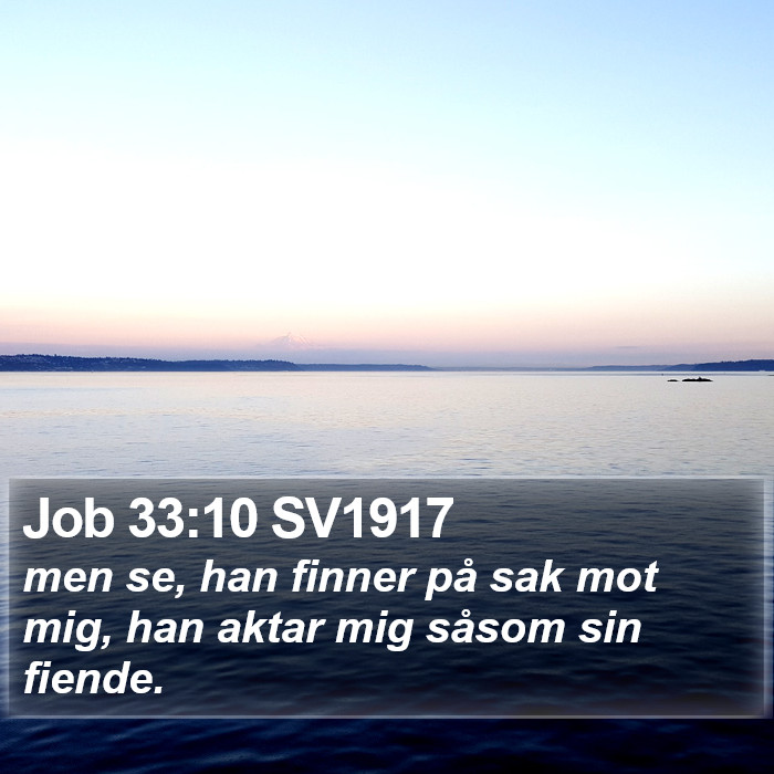 Job 33:10 SV1917 Bible Study