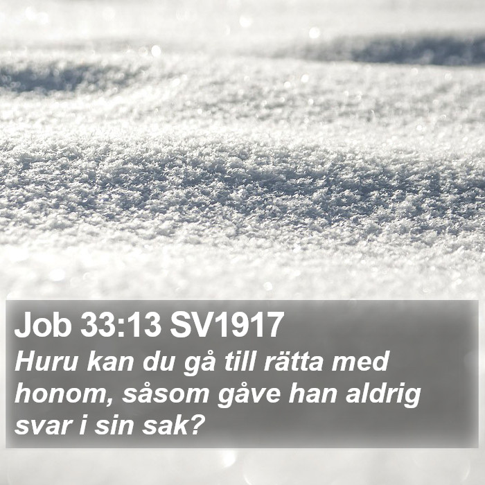 Job 33:13 SV1917 Bible Study