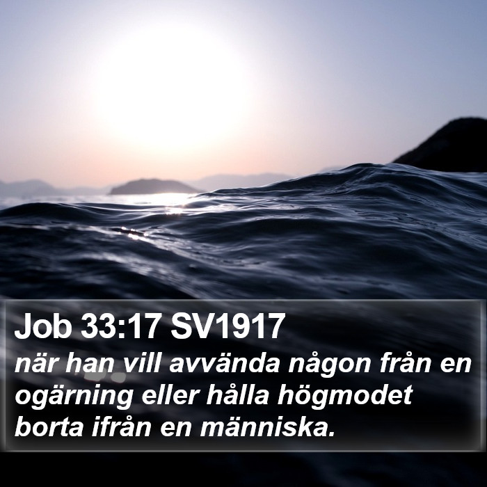 Job 33:17 SV1917 Bible Study