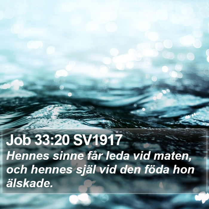 Job 33:20 SV1917 Bible Study