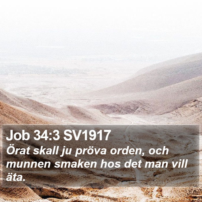 Job 34:3 SV1917 Bible Study