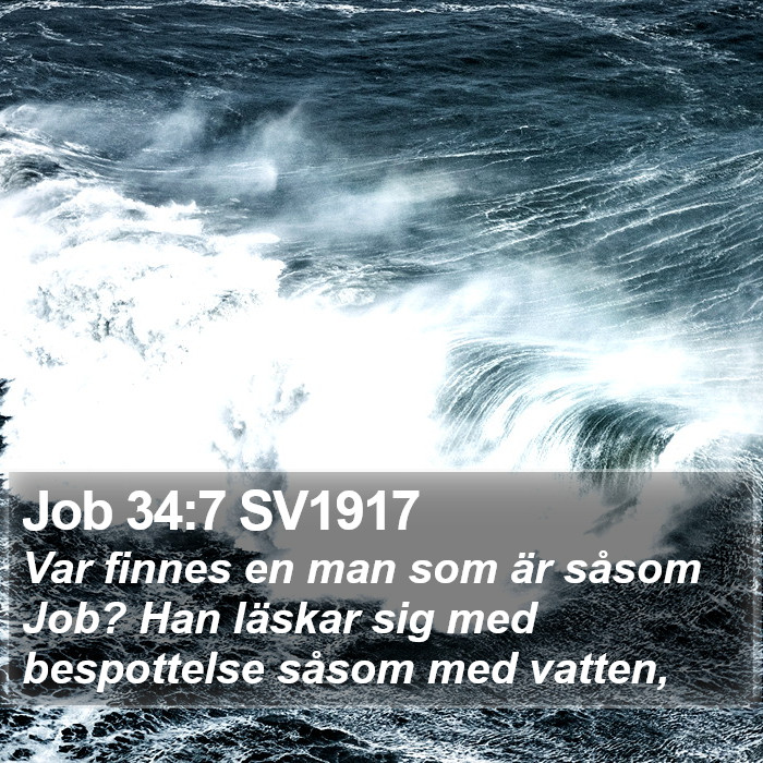 Job 34:7 SV1917 Bible Study