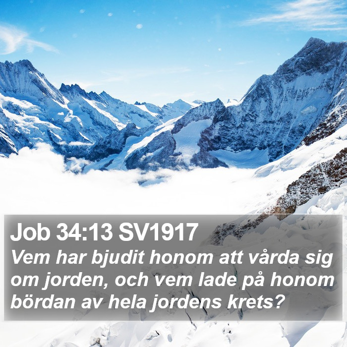 Job 34:13 SV1917 Bible Study