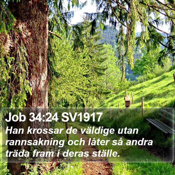 Job 34:24 SV1917 Bible Study