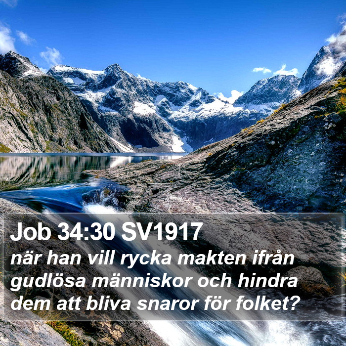 Job 34:30 SV1917 Bible Study