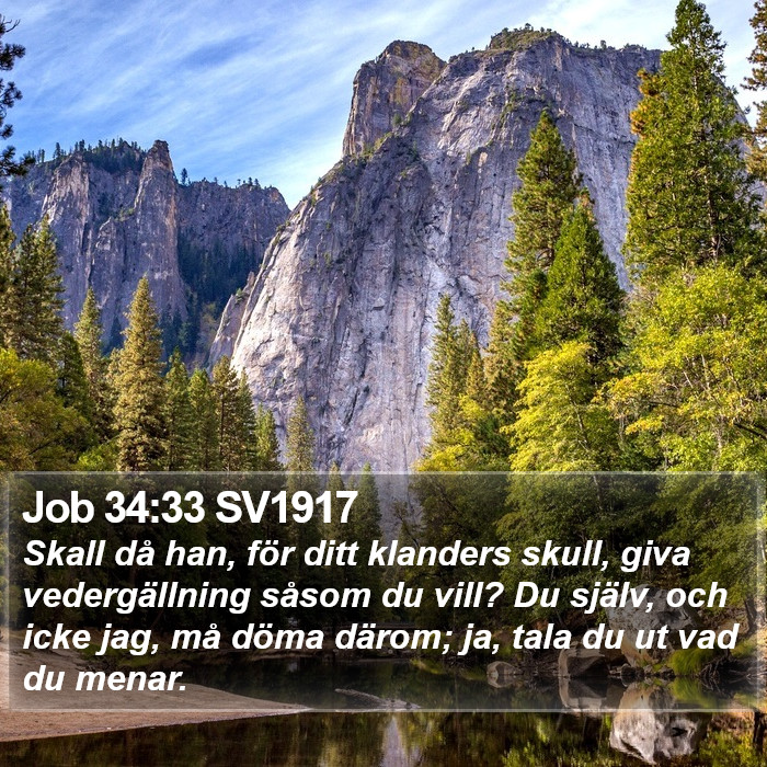 Job 34:33 SV1917 Bible Study