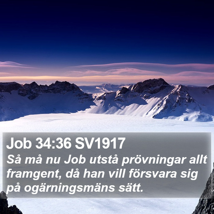 Job 34:36 SV1917 Bible Study