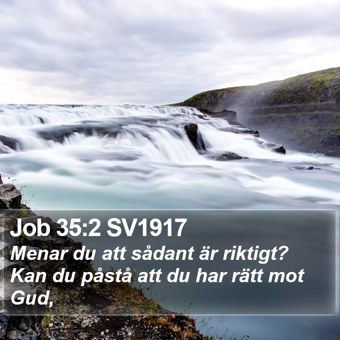 Job 35:2 SV1917 Bible Study