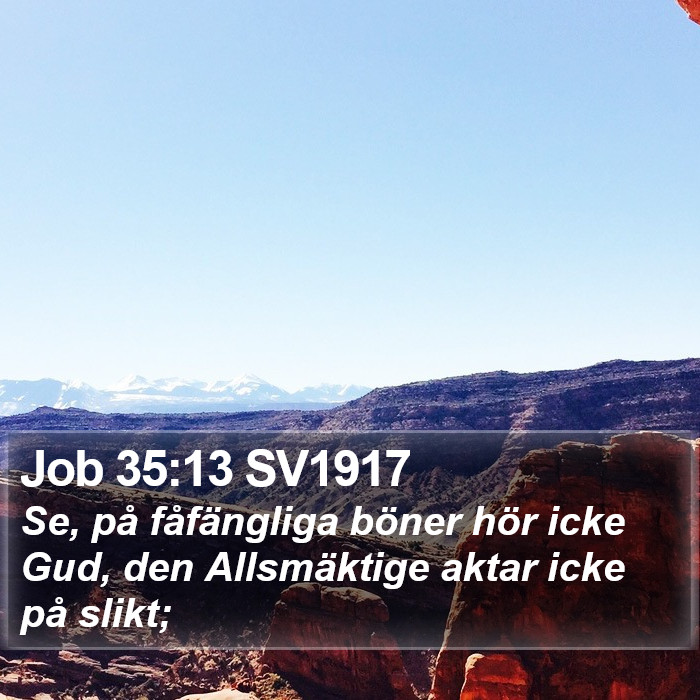 Job 35:13 SV1917 Bible Study