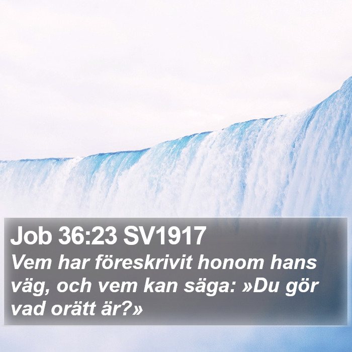 Job 36:23 SV1917 Bible Study