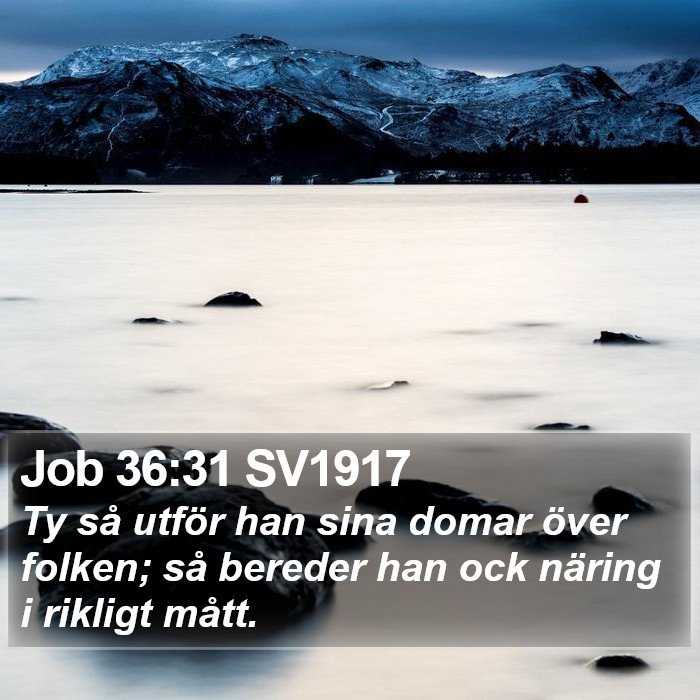 Job 36:31 SV1917 Bible Study