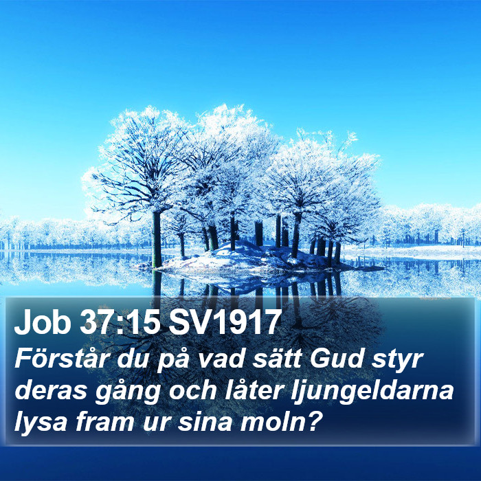 Job 37:15 SV1917 Bible Study