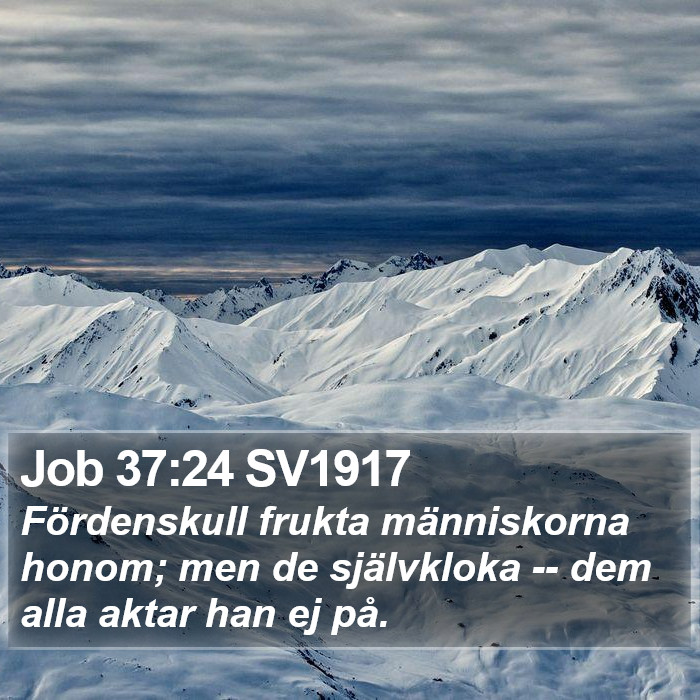 Job 37:24 SV1917 Bible Study