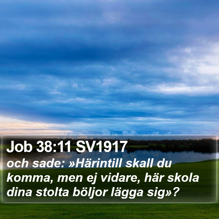 Job 38:11 SV1917 Bible Study