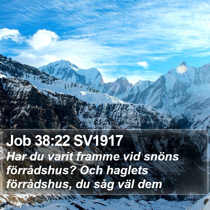 Job 38:22 SV1917 Bible Study