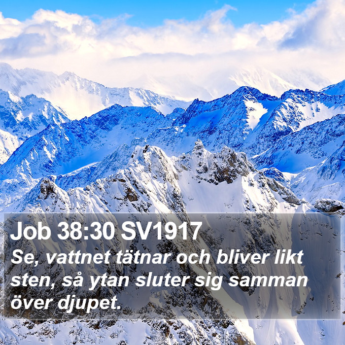 Job 38:30 SV1917 Bible Study