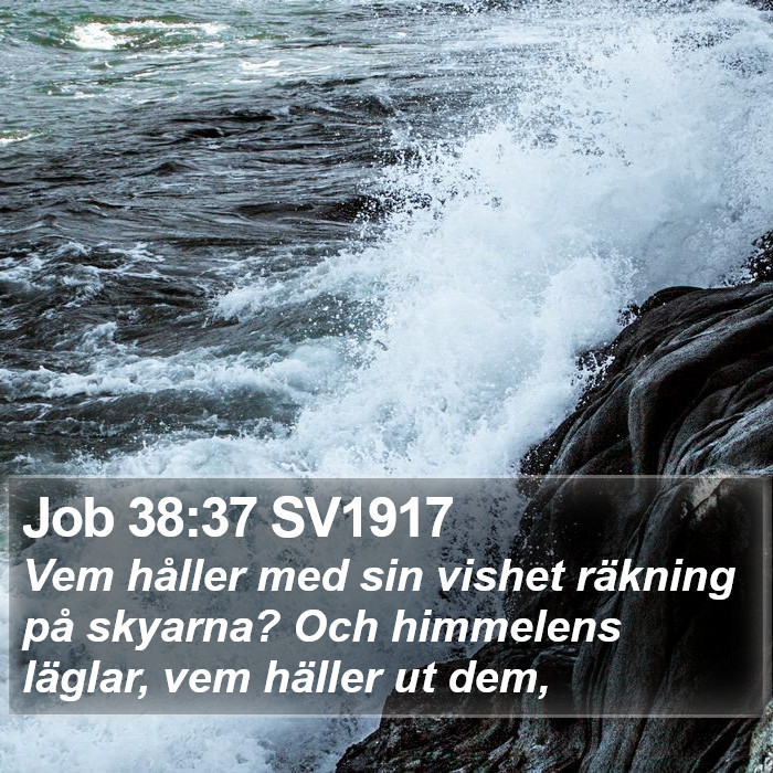 Job 38:37 SV1917 Bible Study