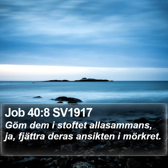 Job 40:8 SV1917 Bible Study