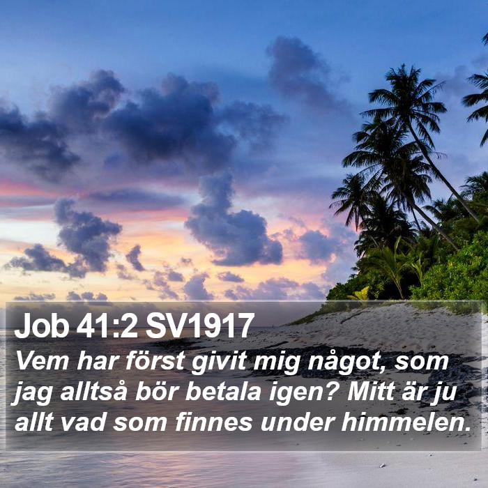 Job 41:2 SV1917 Bible Study