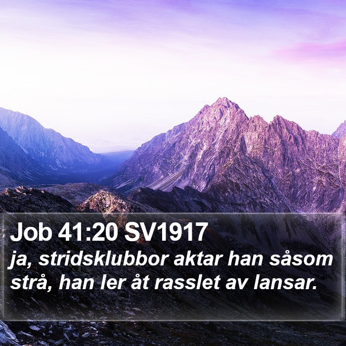 Job 41:20 SV1917 Bible Study