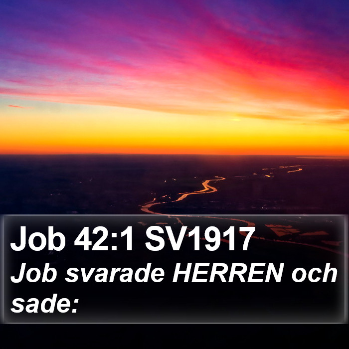 Job 42:1 SV1917 Bible Study