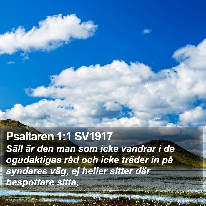 Psaltaren 1:1 SV1917 Bible Study