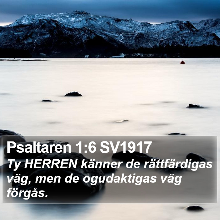 Psaltaren 1:6 SV1917 Bible Study