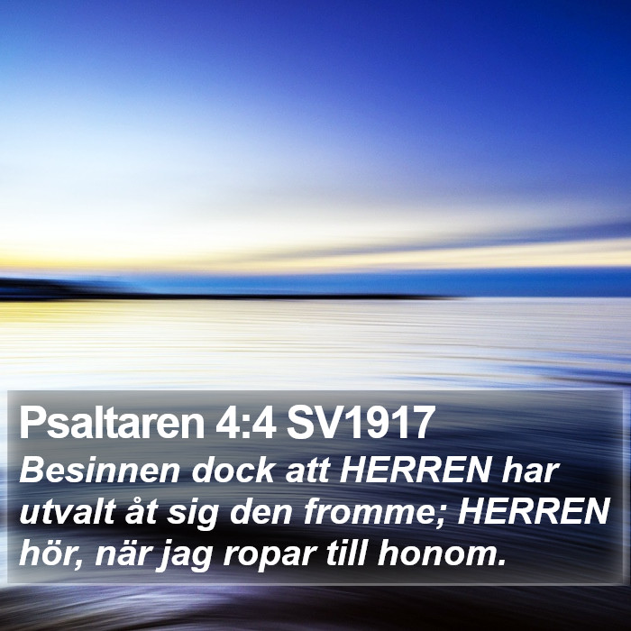 Psaltaren 4:4 SV1917 Bible Study