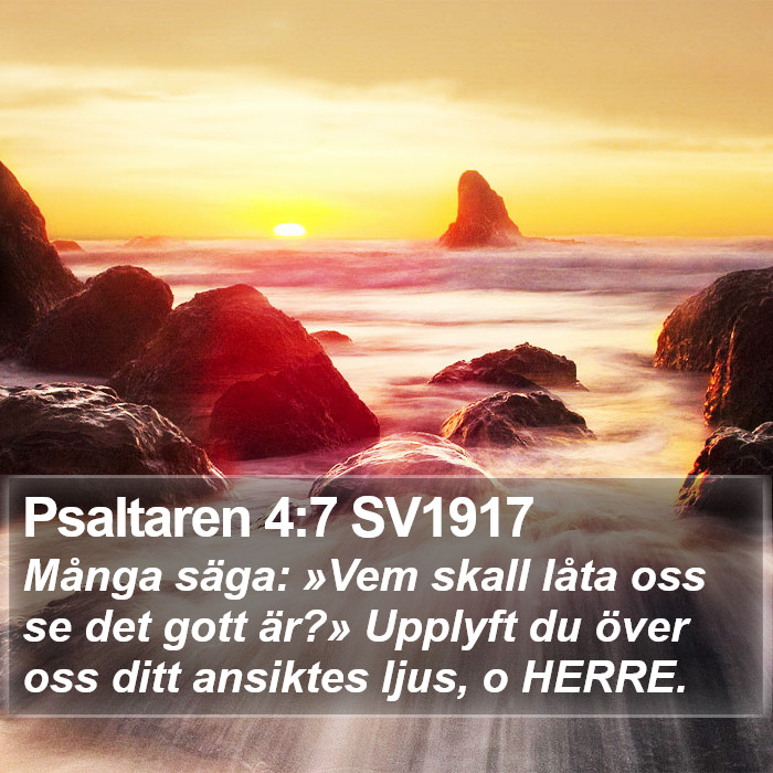 Psaltaren 4:7 SV1917 Bible Study